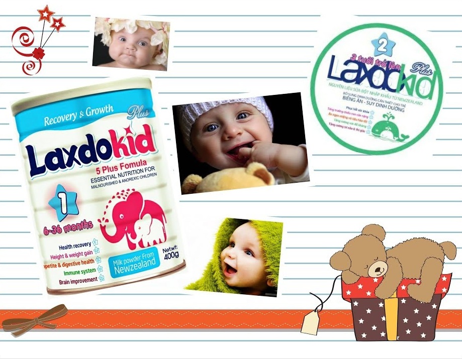 Sữa Laxdokid đặc trị dinh dưỡng cho bé cần tăng cân